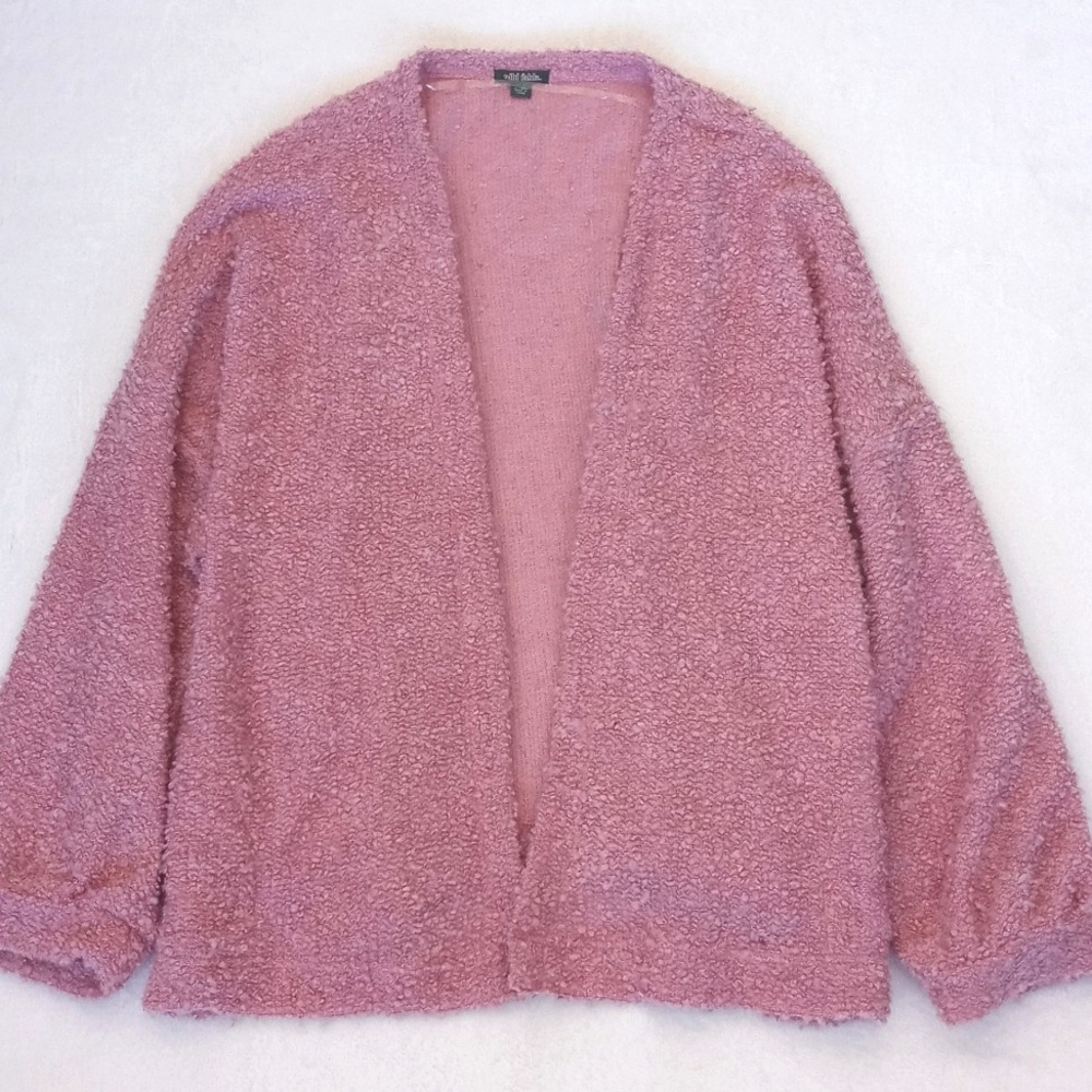 Wild Fable Cozy Pink Popcorn Style Women's Cardigan Sweater XL/ XXL